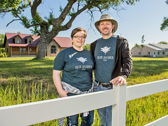 Jonathan and Jenna Lundgren used social media to raise money for a working research farm that is independent of the influence of ag businesses, Image by Greg Latza
